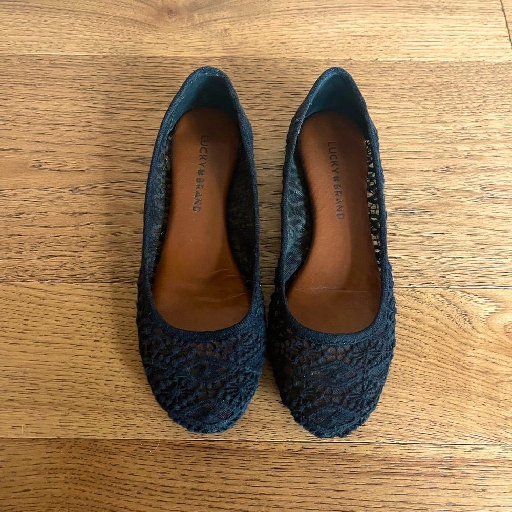 Lucky Black Ballet Flats ~ sz 6